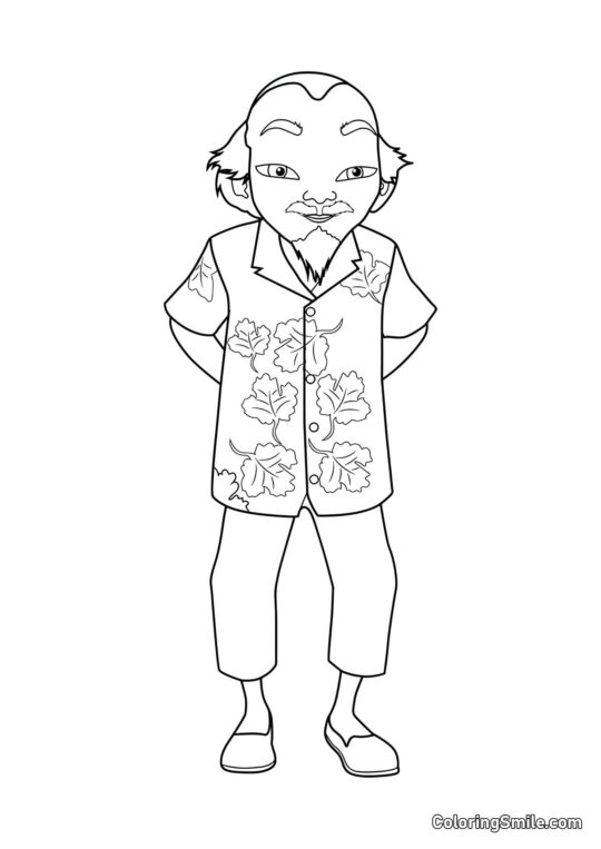 Mester Wang Fu - Farvelægningsside