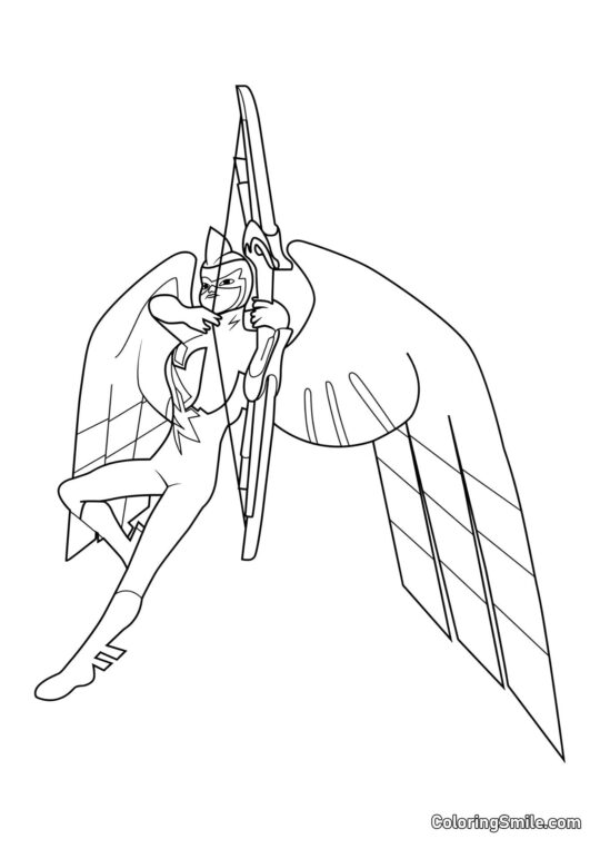 Mørk Cupid fra Marihøne - Farvelægningsside