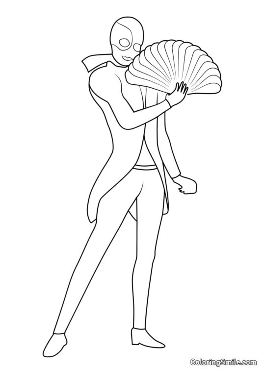 Mørk Hawk Moth - Farvelægningsside