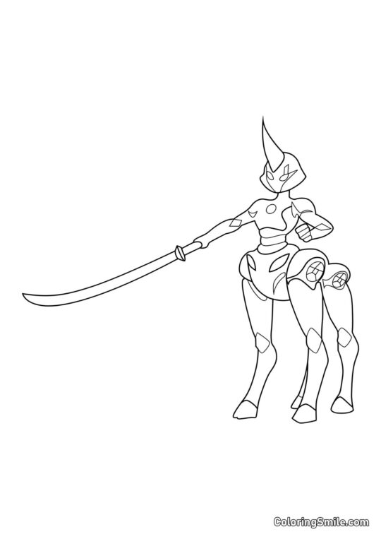 Kagamis Mor som Ikari Gozen - Farvelægningsside