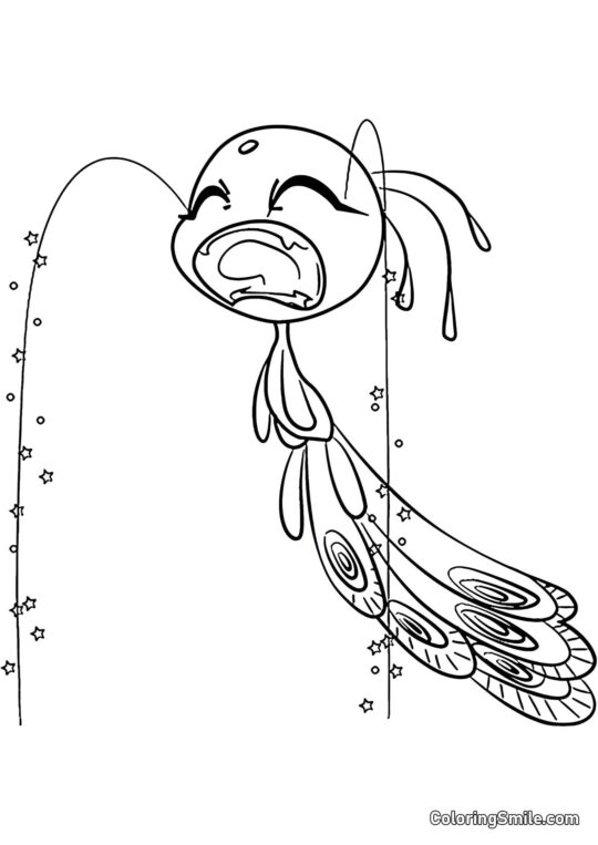 Påfugl Kwami Duusu - Farvelægningsside