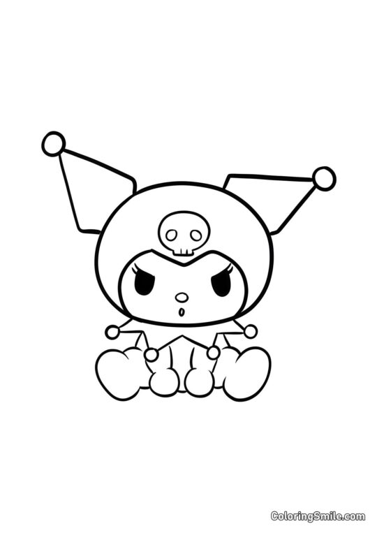 Kuromi Sidder - Farvelægningsside