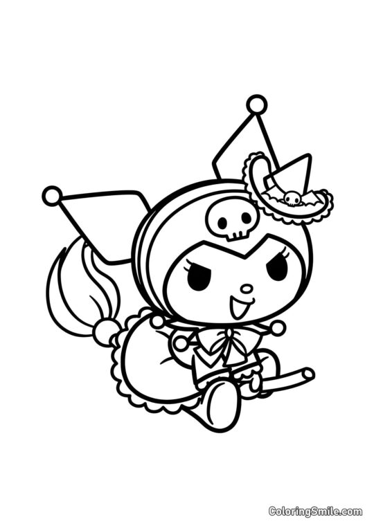 Kuromi i Heks Kostume - Farvelægningsside