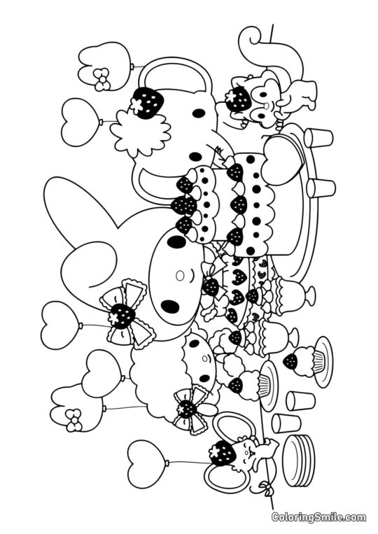 My Melody’s Fødselsdag - Farvelægningsside