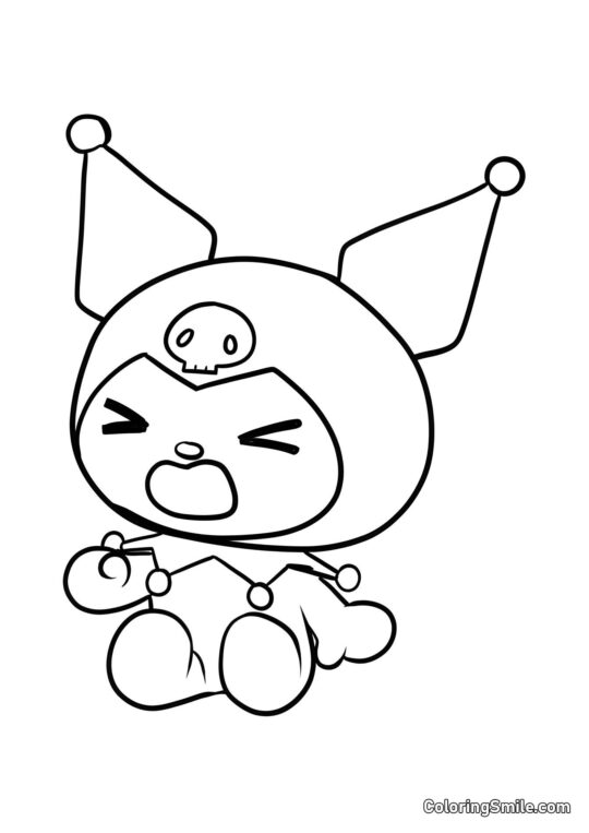 Kuromi Græder - Farvelægningsside