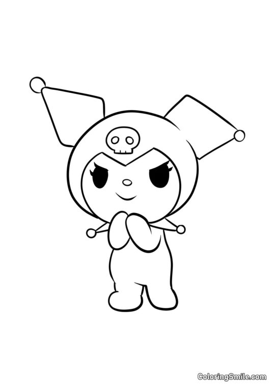 Kuromi Vil Vise Sig Frem - Farvelægningsside