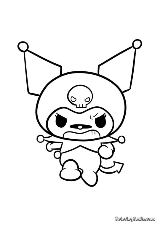 Kaninhoved Kuromi Vred - Farvelægningsside