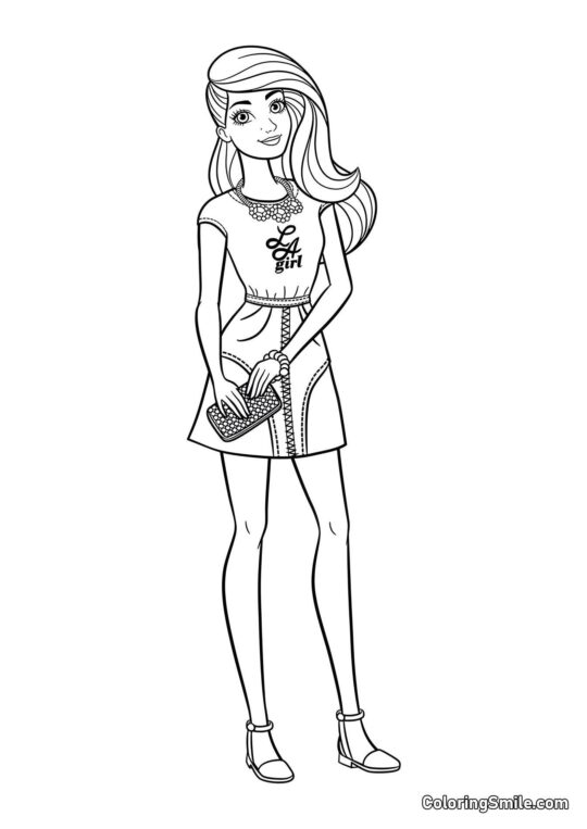 Barbie i Los Angeles - Farvelægningsside