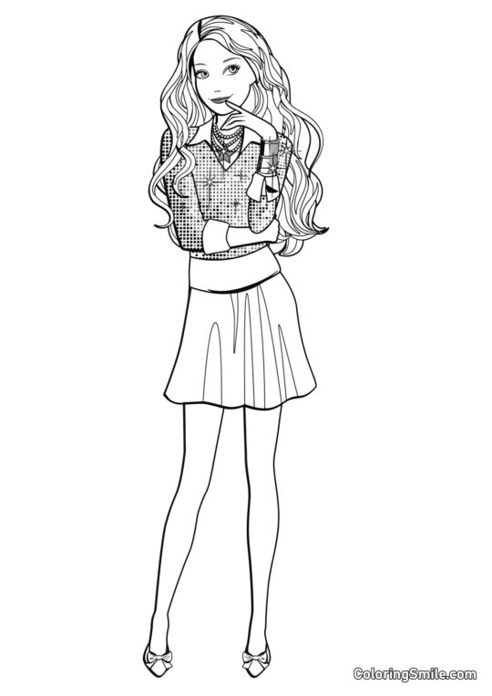 Snedige vinder over Barbie - Farvelægningsside