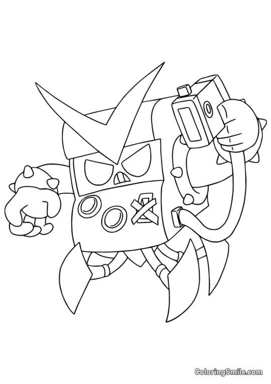 8-Bit Robot Brawl Stars - Farvelægningsside