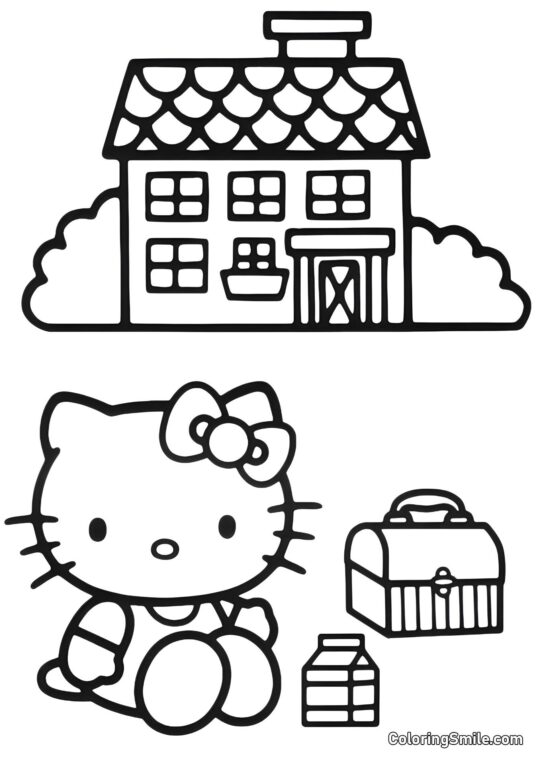 Hello Kitty’s Hus - Farvelægningsside
