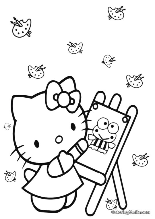 Kunstner Kitty - Farvelægningsside