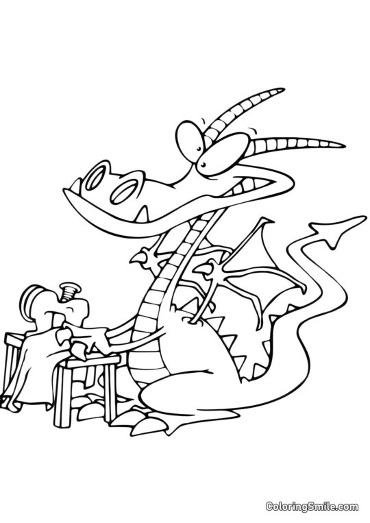 Håndy Drage - Farvelægningsside