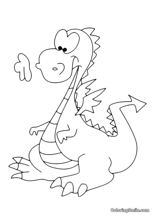 Sjov Baby Drage - Farvelægningsside