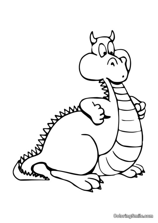 Poutende Drage - Farvelægningsside