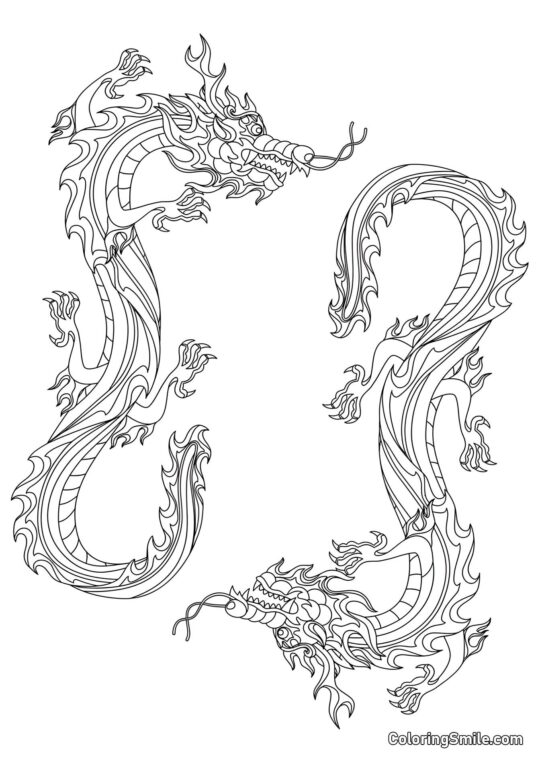 Ild Drager - Farvelægningsside