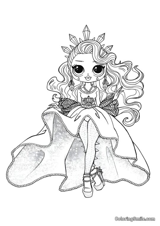 LOL OMG Krystal Stjerne - Farvelægningsside