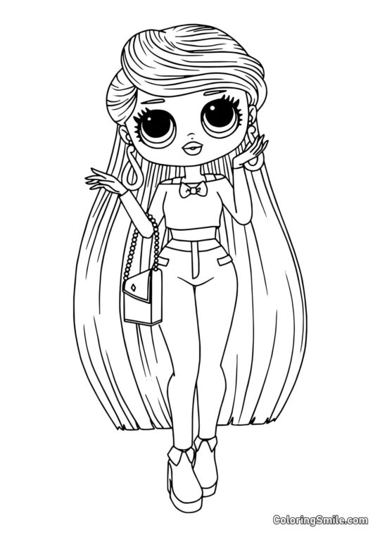 LOL OMG Pige Lara - Farvelægningsside