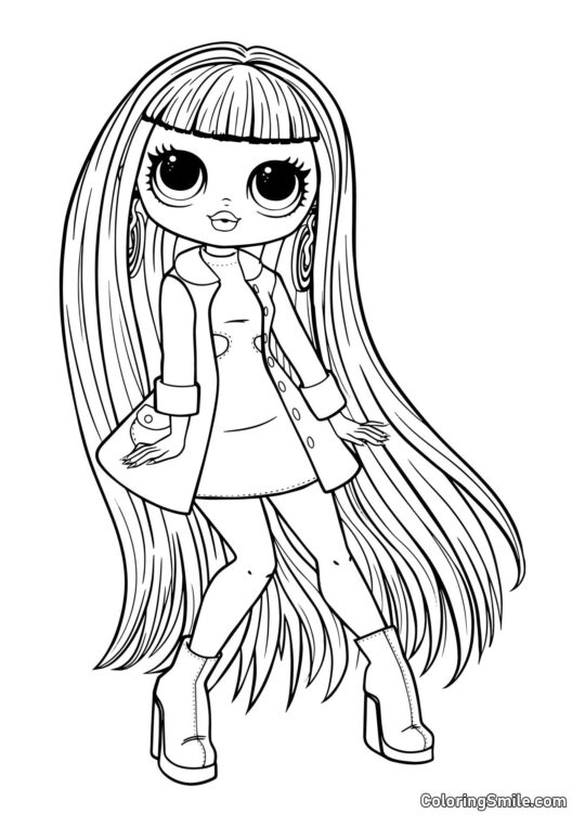 Groovy Babe LOL OMG Neon - Farvelægningsside