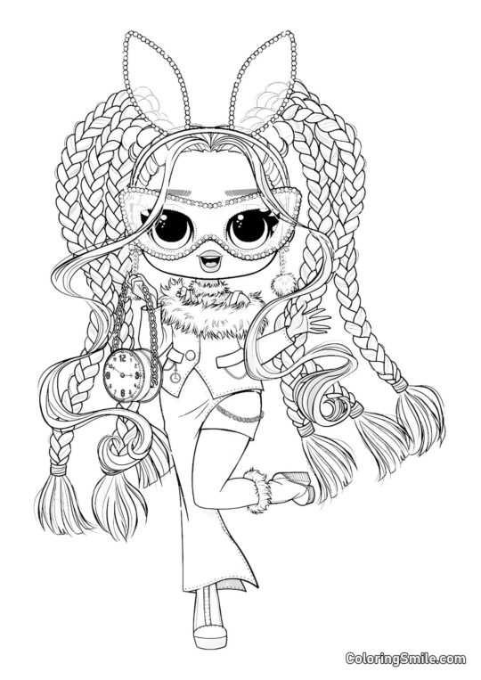 LOL OMG Hvid Kanin - Farvelægningsside