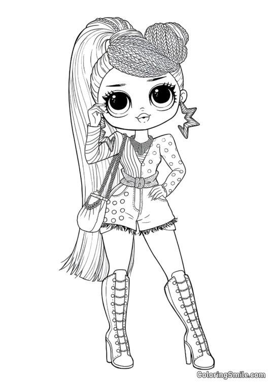 LOL OMG Miss Uafhængighed - Farvelægningsside