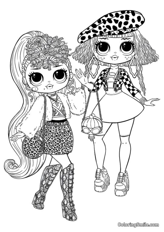 LOL OMG Sociale Løver - Farvelægningsside