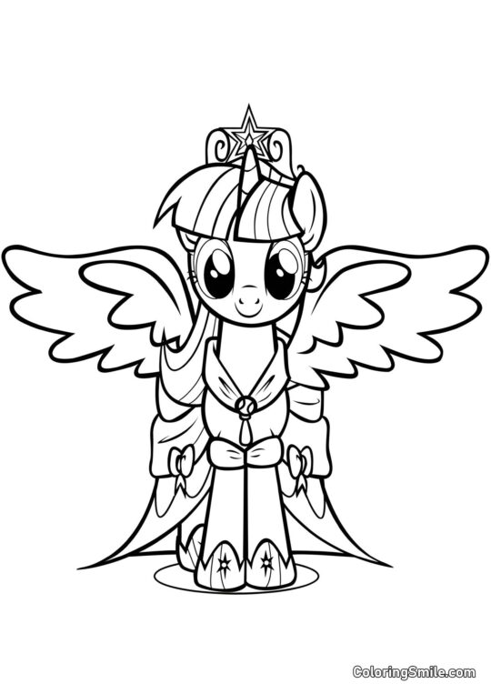 Prinsesse Glitrende Prinsesse Glitrende - Farvelægningsside