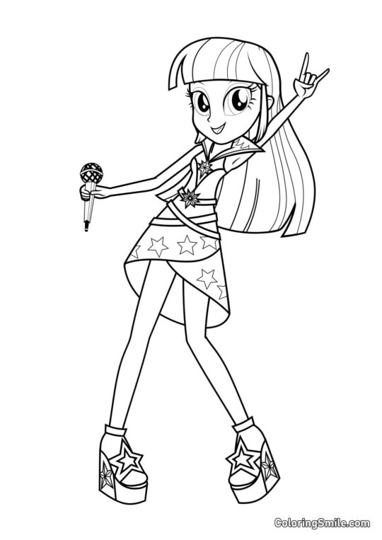 Twilight Sparkle fra Equestria Twilight Sparkle fra Equestria - Farvelægningsside