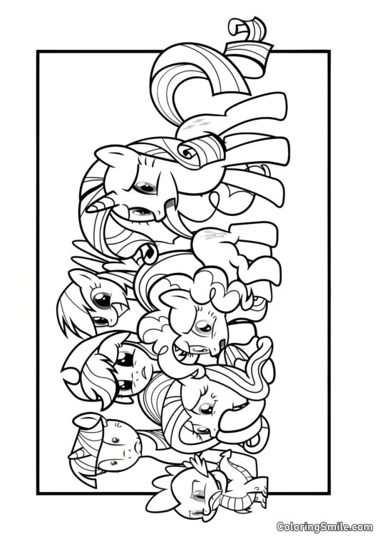 Pony Venskab er Magi Pony Venskab er Magi - Farvelægningsside