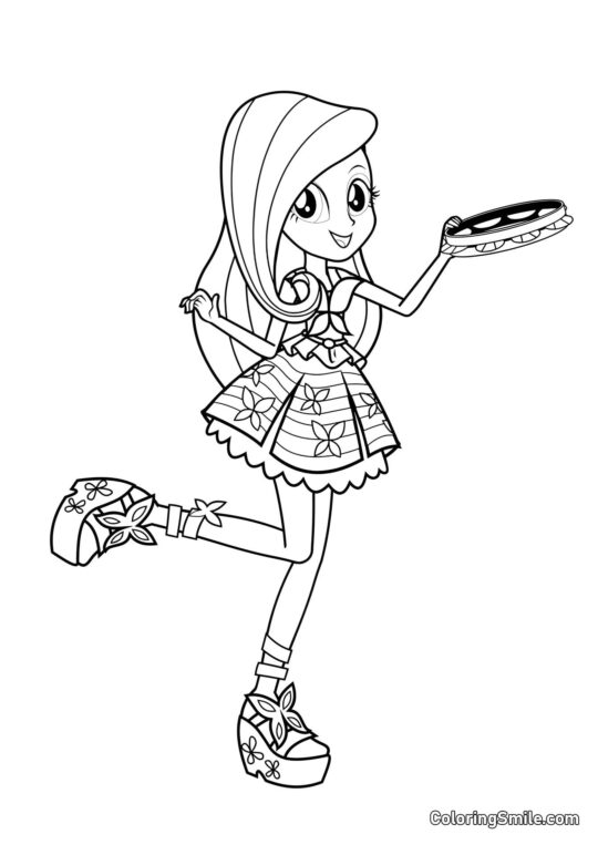 Fluttershy fra Equestria Fluttershy fra Equestria - Farvelægningsside