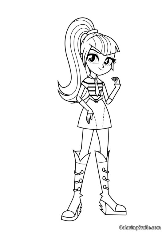 Sonata Dusk fra Equestria Sonata Dusk fra Equestria - Farvelægningsside