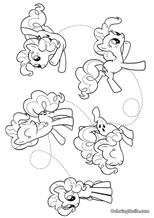 Pinkie Pie og Fem Ponies Pinkie Pie og Fem Ponies - Farvelægningsside