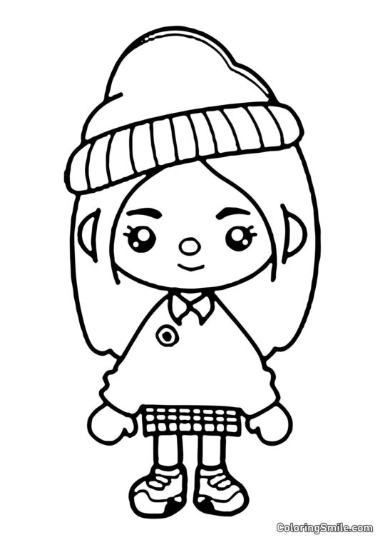 Toca Boca yngre søster til skønheden Toca Boca yngre søster til skønheden - Farvelægningsside