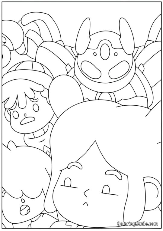 Toca Boca dreng, pige og robot Toca Boca dreng, pige og robot - Farvelægningsside