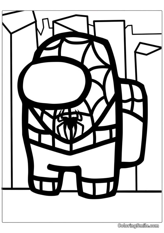 Among Us Spider-Man Among Us Spider-Man - Farvelægningsside