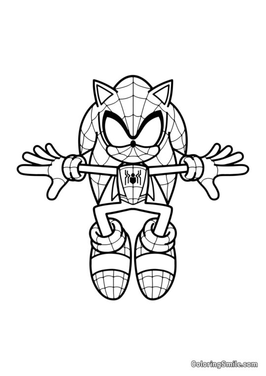 Spider-Man Sonic - Farvelægningsside