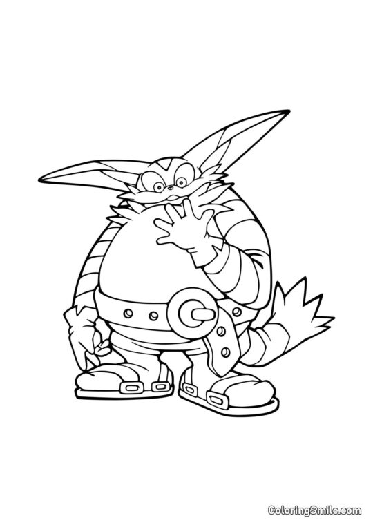 Big katten fra Sonic - Farvelægningsside