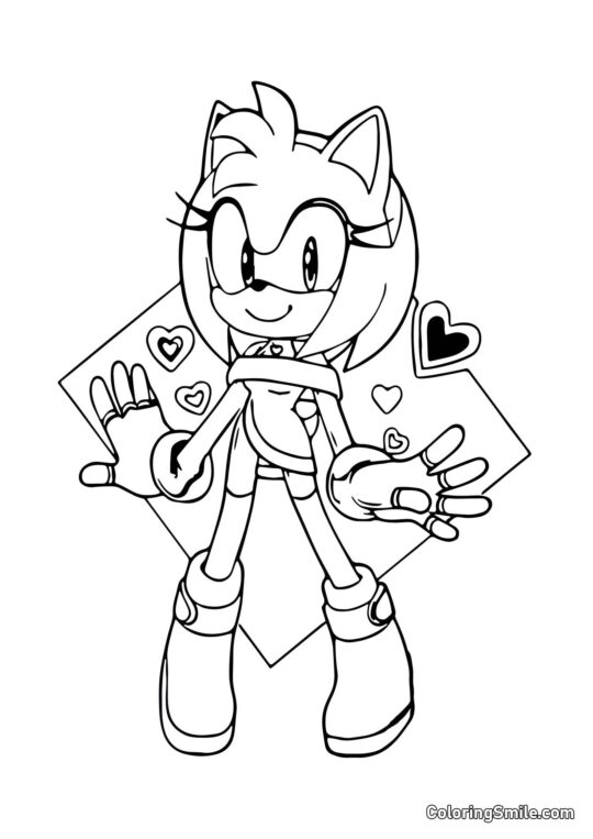 Fashionista Amy Rose - Farvelægningsside