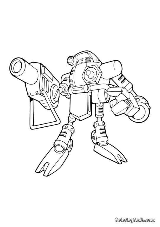 Robot E-102 Gamma fra Sonic - Farvelægningsside