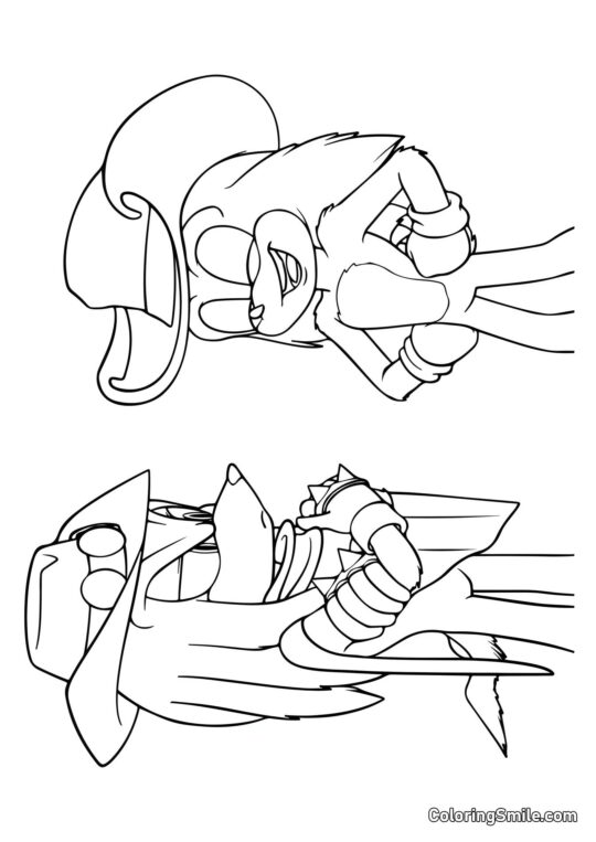 Echidnas fra Sonic - Farvelægningsside