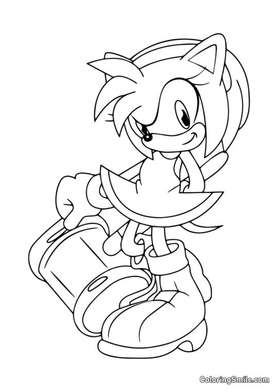 Rose og Hammer - Farvelægningsside