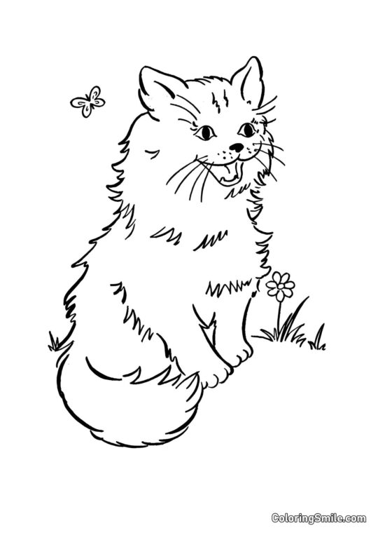 Glad Kat - Farvelægningsside