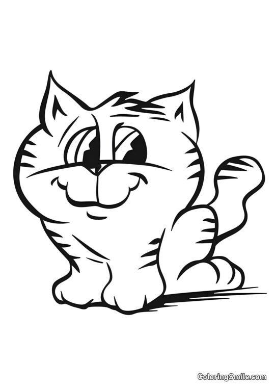 Glad Kat - Farvelægningsside