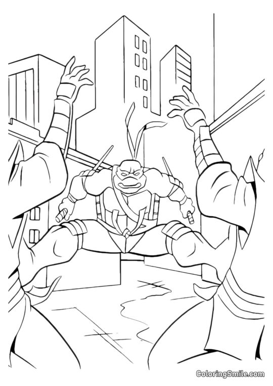 Raphael Nederlagte To med Et Slag Raphael Nederlagte To med Et Slag - Farvelægningsside