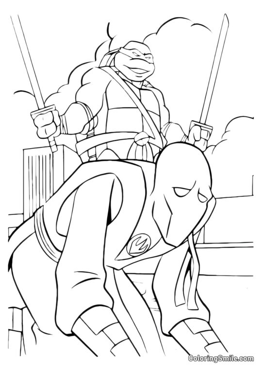 Leonardo Nederlagte Fjenden Leonardo Nederlagte Fjenden - Farvelægningsside