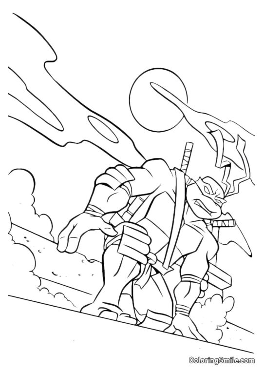 Leonardo i Måneskin Leonardo i Måneskin - Farvelægningsside