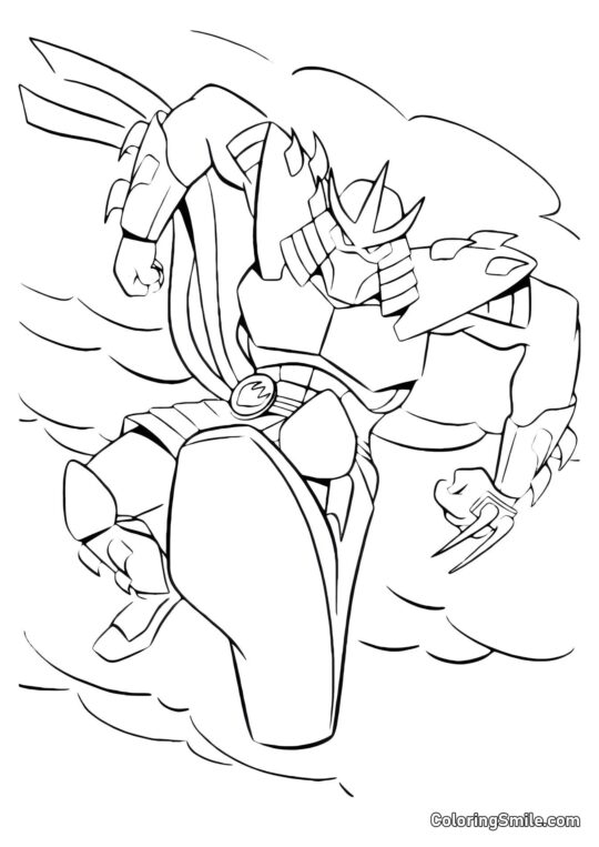 Shredder Slår Til Shredder Slår Til - Farvelægningsside