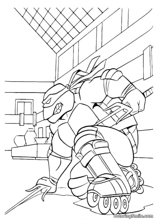 Raphael på Rulleskøjter Raphael på Rulleskøjter - Farvelægningsside