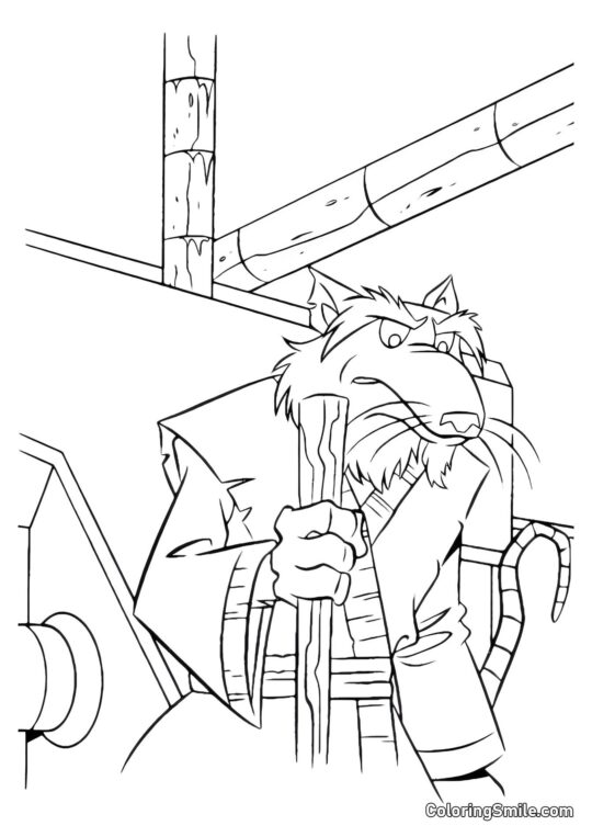 Splinter med Stok Splinter med Stok - Farvelægningsside