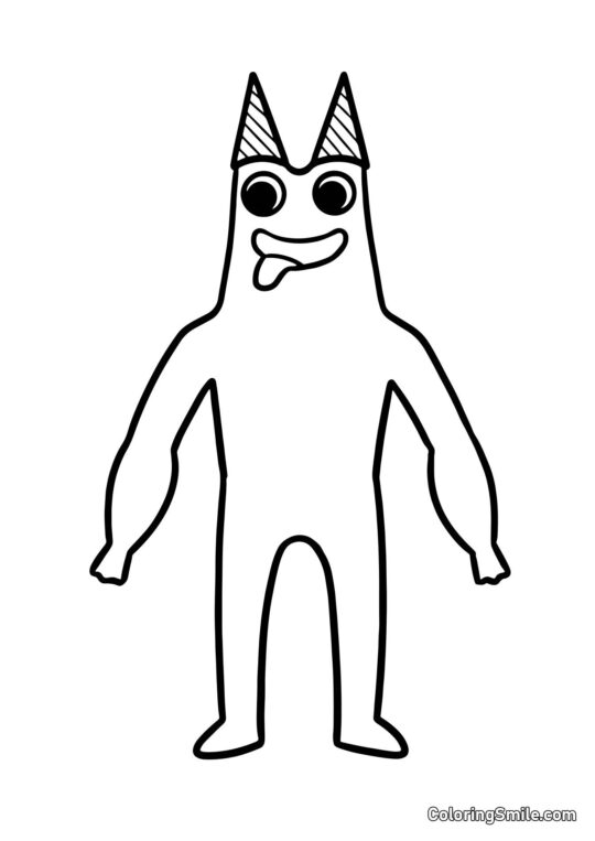 Banban viser tunge - Farvelægningsside